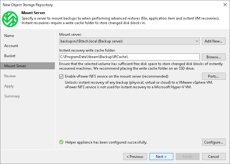 Step 5. Specify Mount Server Settings