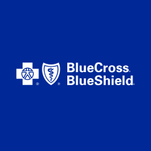 Blue Cross Blue Shield Logo on dark blue background