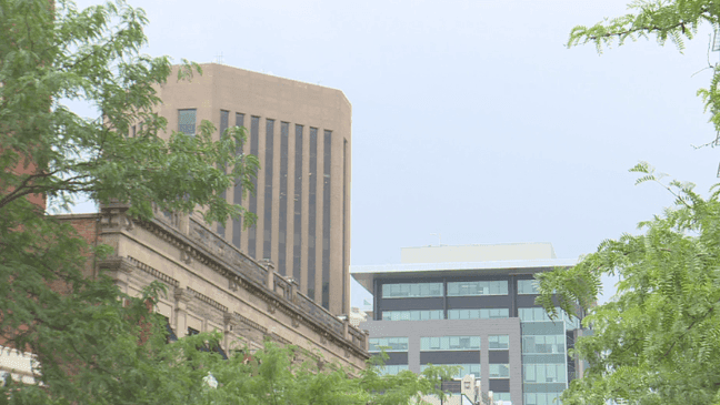 Dark clouds rolled into Boise, July 17, 2024, in what was an unexpected miniature rain shower this early afternoon. Temperatures dropped into the high 80's, and a few raindrops could be felt. (Dakota Castets-Didier/CBS2)