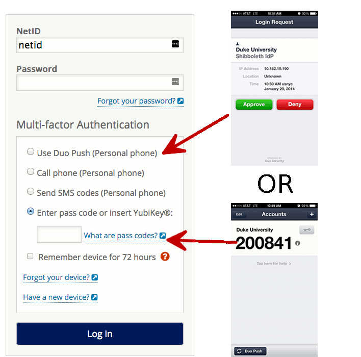 NetID login page