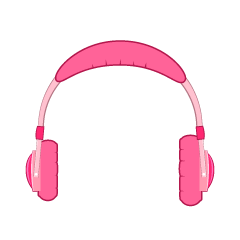 Pink Headphone