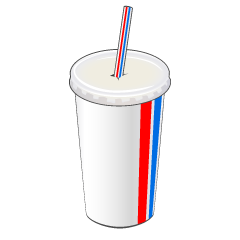 Jugo de vaso de papel