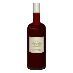 Botella de vino tinto