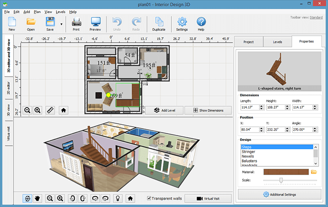 Add stairs to upper storeys