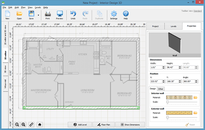 Import your floor plan to the app