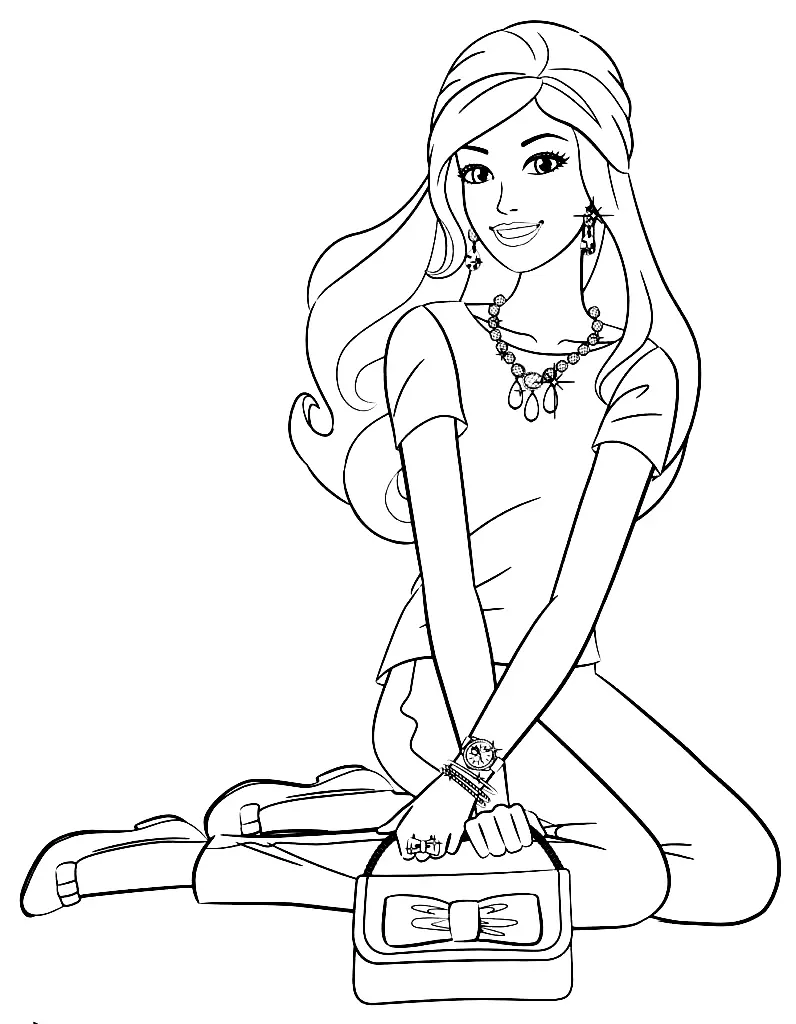 Barbie Coloring Pages 12