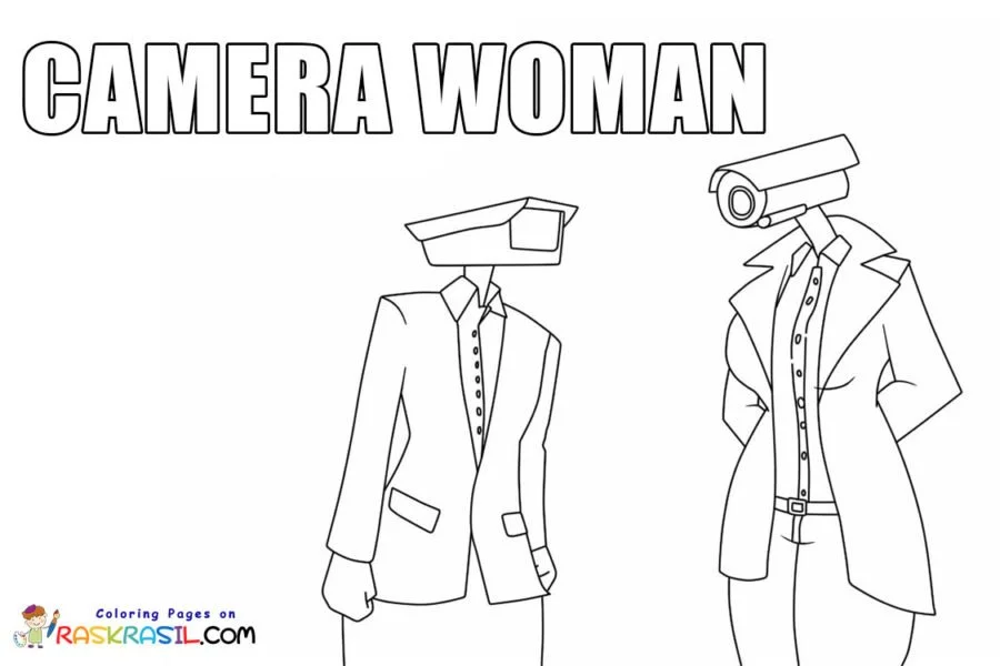 Camerawoman Coloring Pages 1