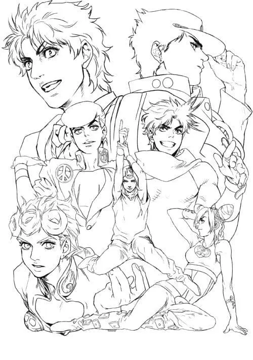 JoJo s Bizarre Adventure Coloring Pages 10