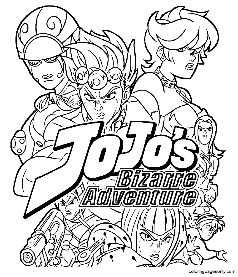 JoJo s Bizarre Adventure Coloring Pages 11