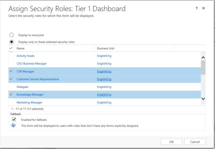 Assign security roles.