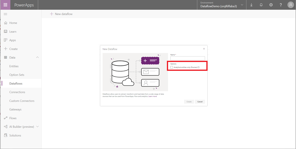 Select analytical tables.