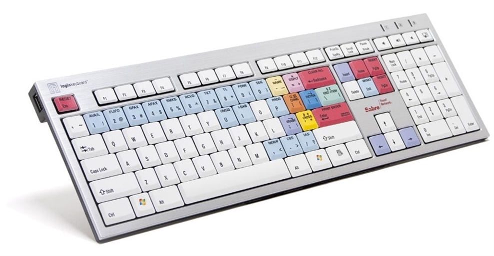 Sabre Travel Network Reservation<br>Silver Slimline Keyboard – Windows<br>