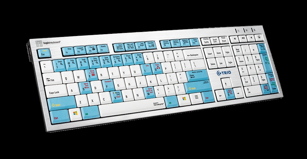 Trio Enterprise Attendant<br>Silver Slimline Keyboard – Windows<br>