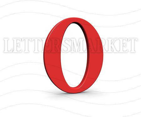 Red Letter Company Logo - LettersMarket - 3D Red Letter O, isolated on a white background ...