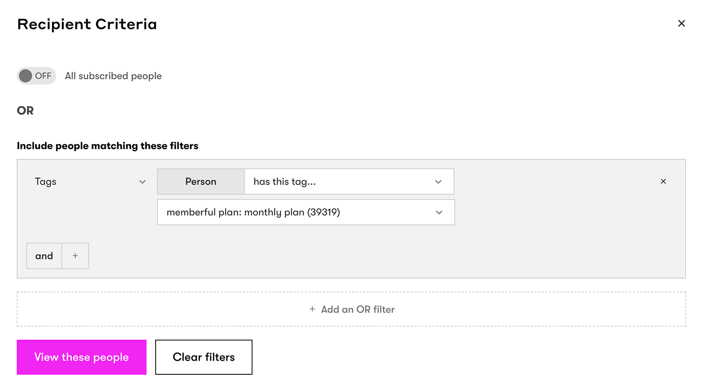 Create Drip segment