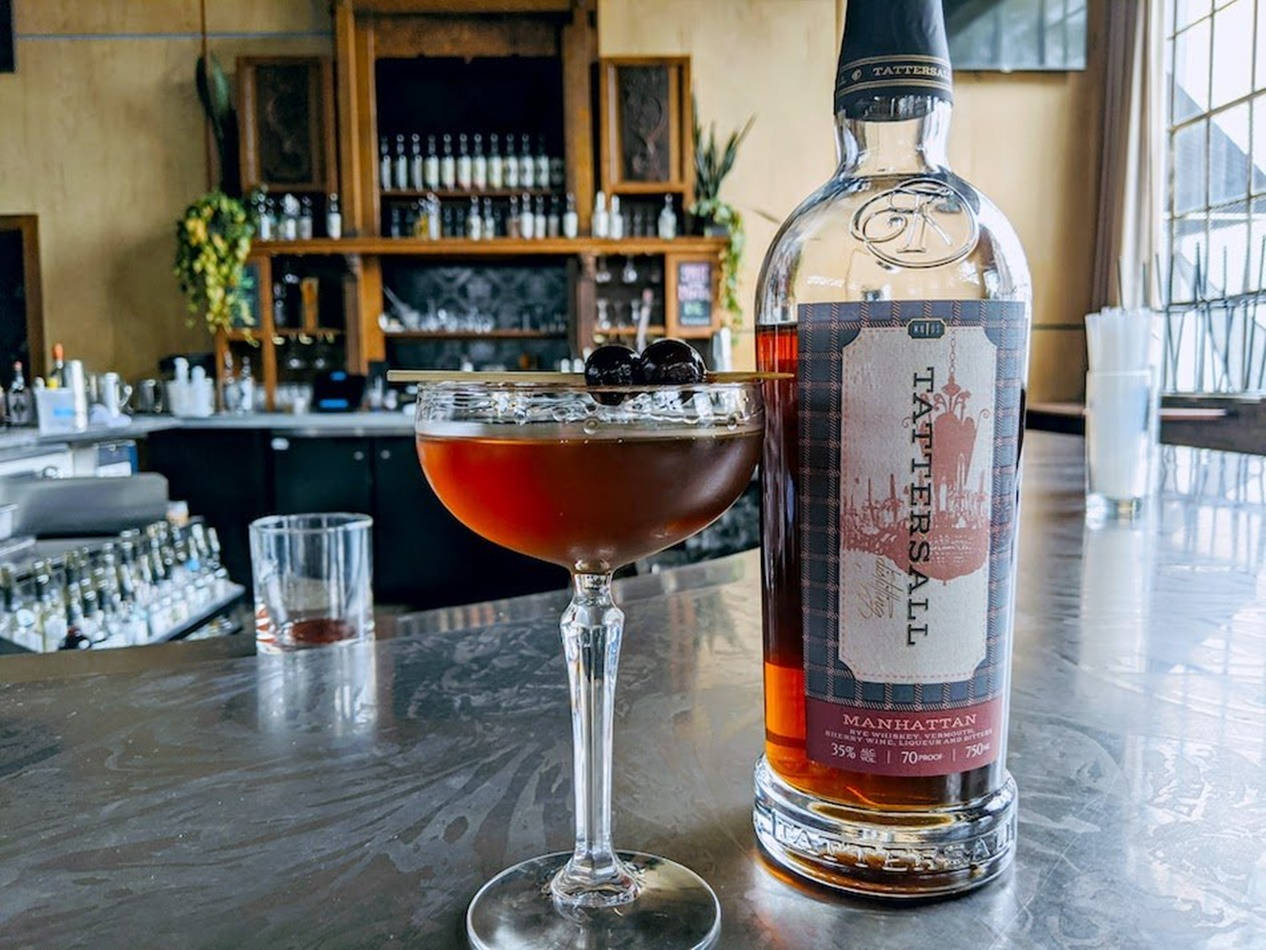 Tattersall Distilling Manhattan Cocktail Drink Wallpaper