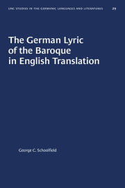 The German Lyric of the Baroque in English Translation