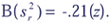 B(sr^2) = -.21(z)