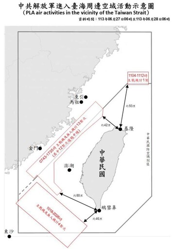 中共機艦臺海周邊活動 國軍嚴密監控應處