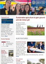 July 2014 Newsletter screenshot