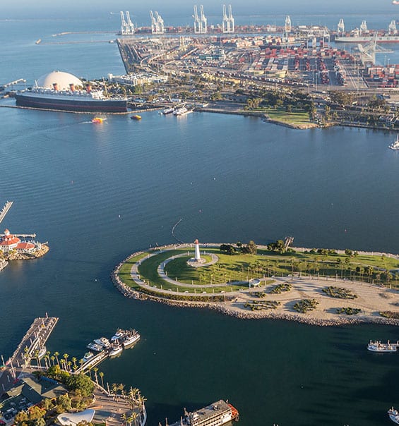 Aerial view of Long Beach, iStock