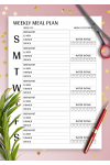 Download Weekly meal plan template