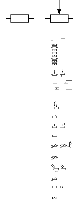 GOST Electronic symbols: Resistors