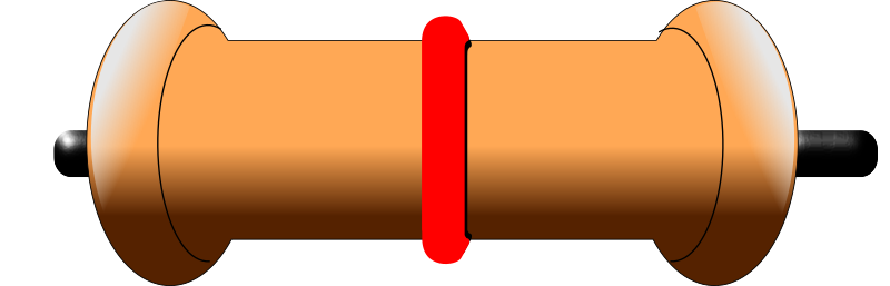 Resistor with color band