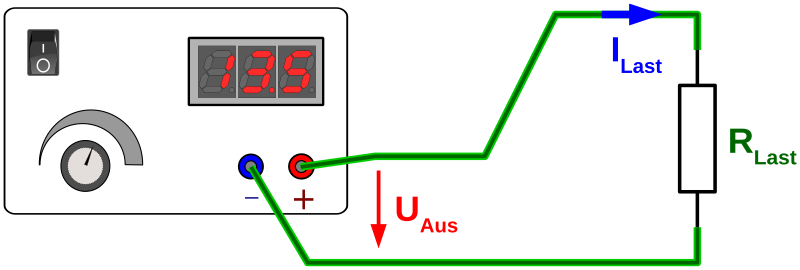 power supply with load resistor