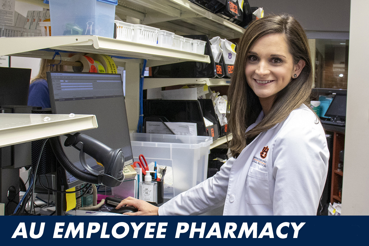 Pharmacist behind the counter