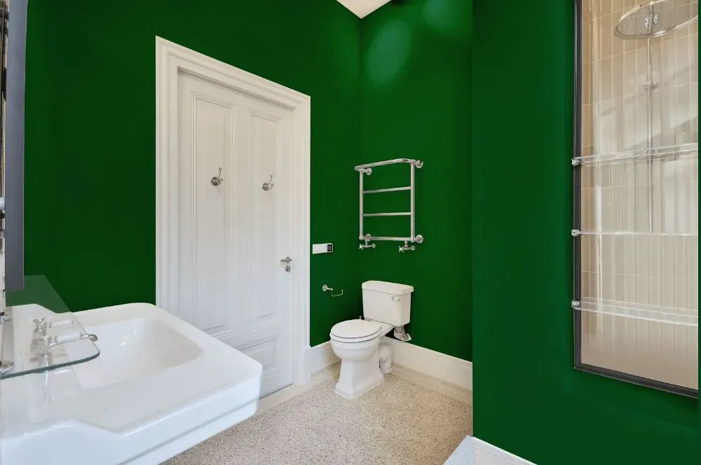 Benjamin Moore Seaweed bathroom