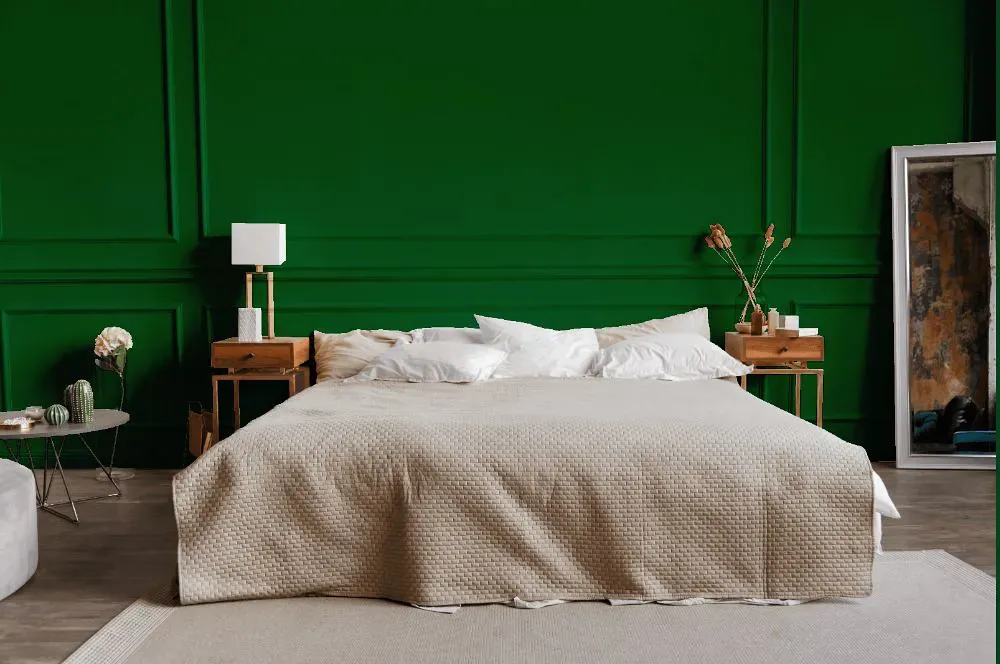 Benjamin Moore Seaweed bedroom