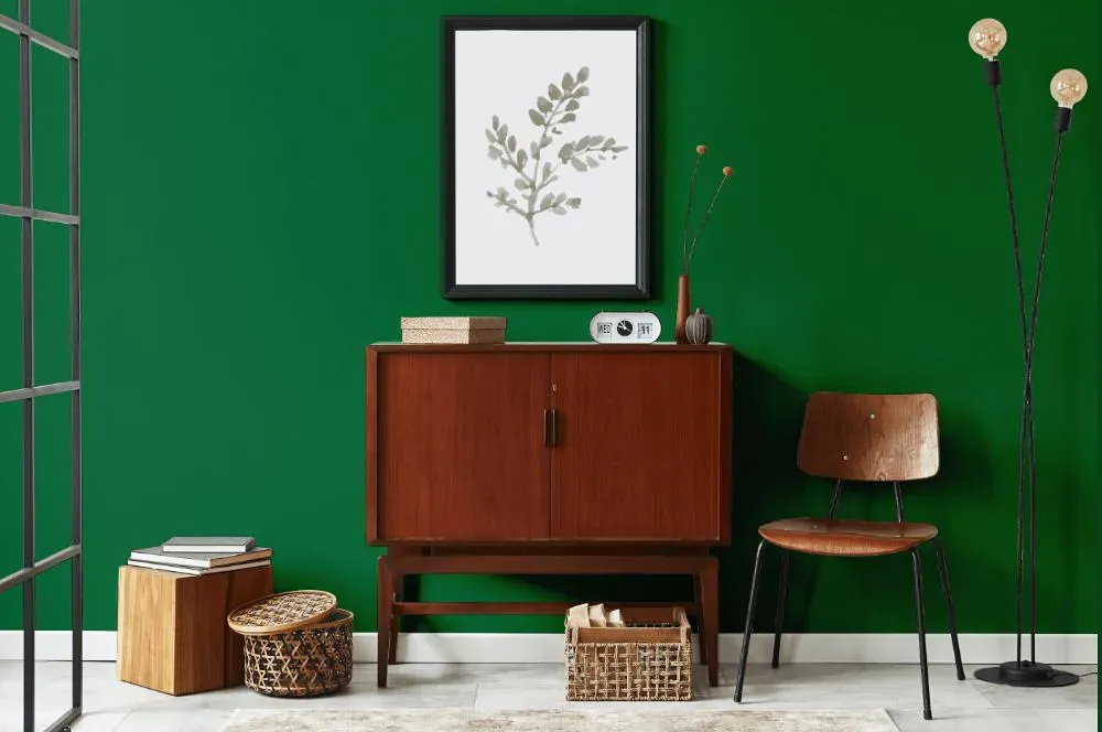 Benjamin Moore Seaweed japandi interior