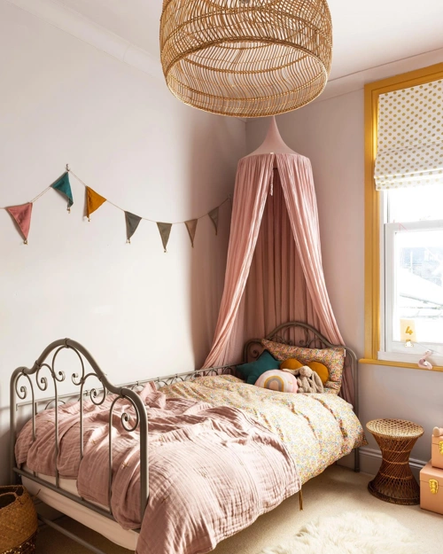 Adorably cute pink girl's bedroom