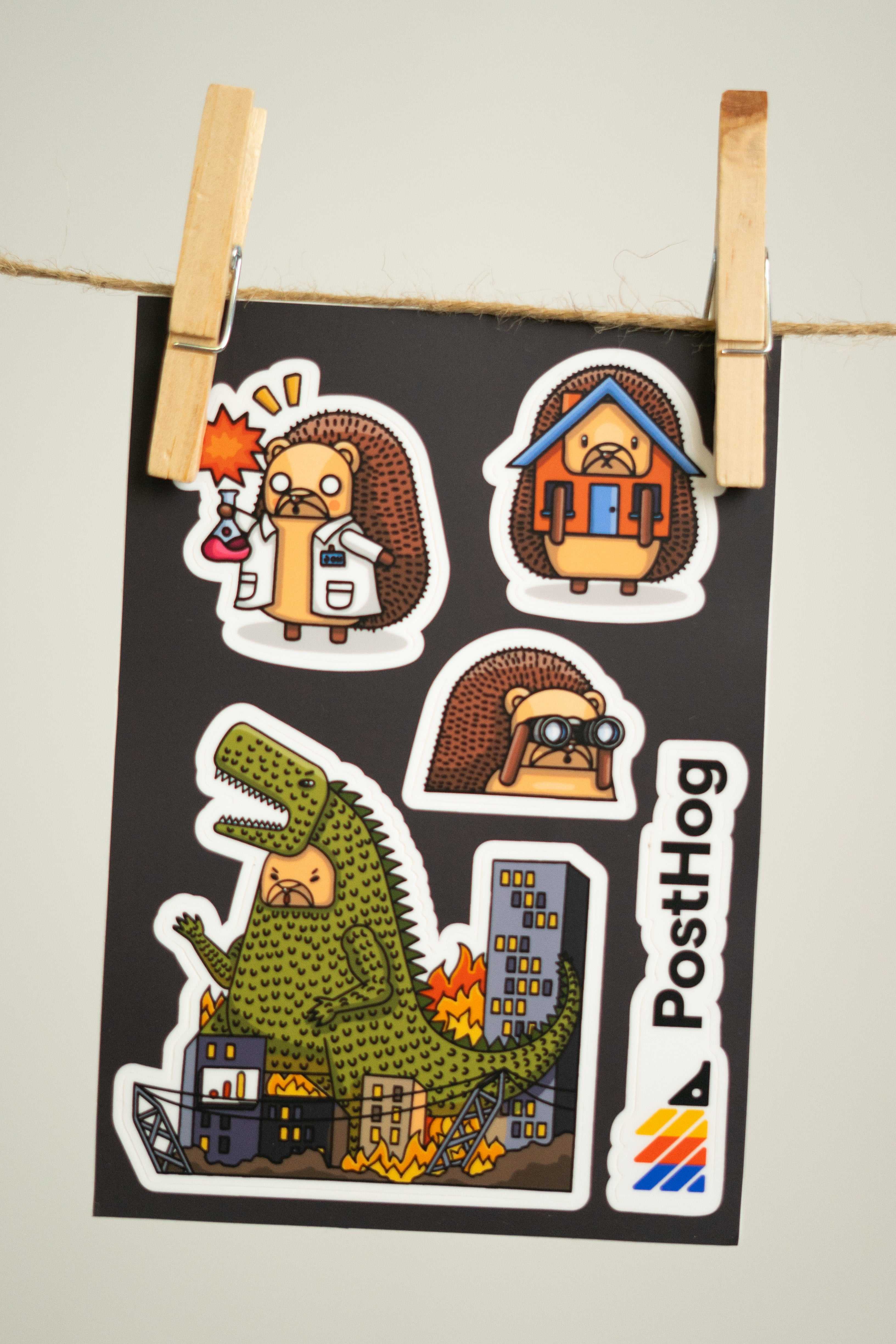 Hogzilla & friends sticker pack