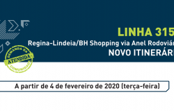 Linha 3150: Regina-Lindéia/BH Shopping via Anel Rodoviário. Novo itinerário.