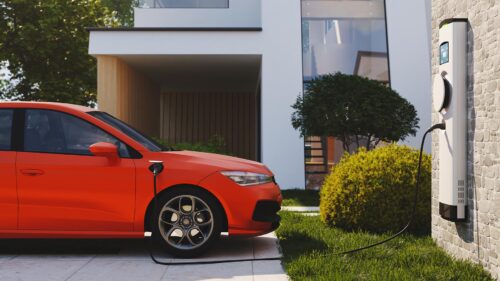 Electric car charging at home