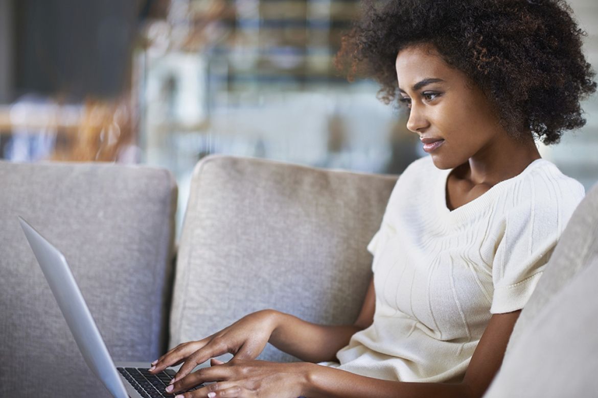 Woman at laptop