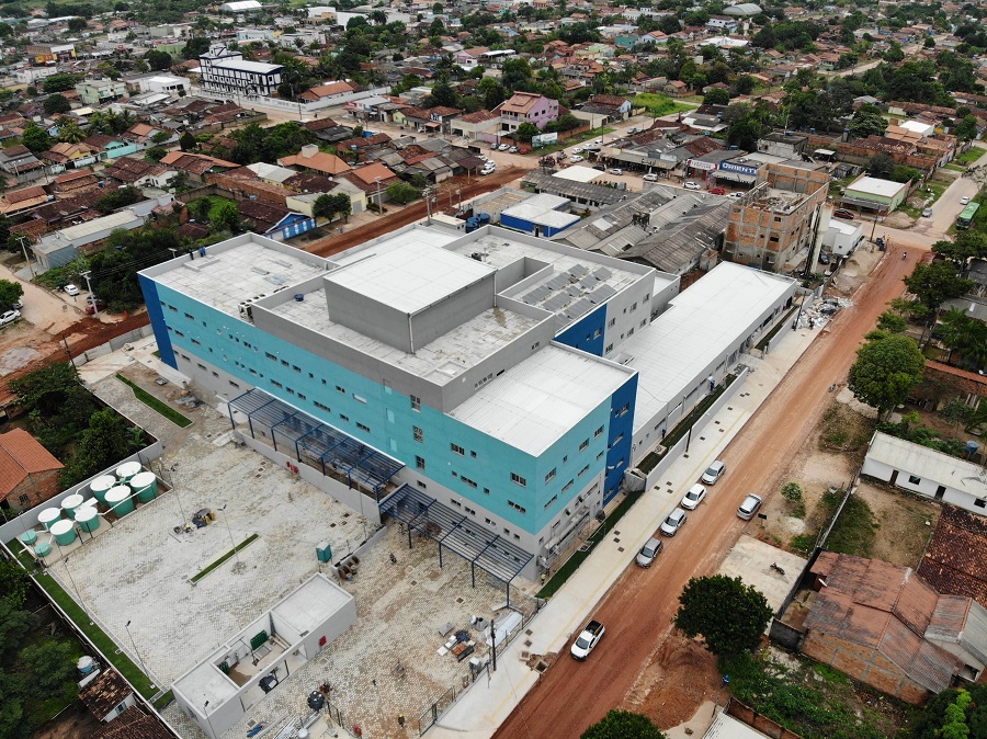 Imagem área de um hospital