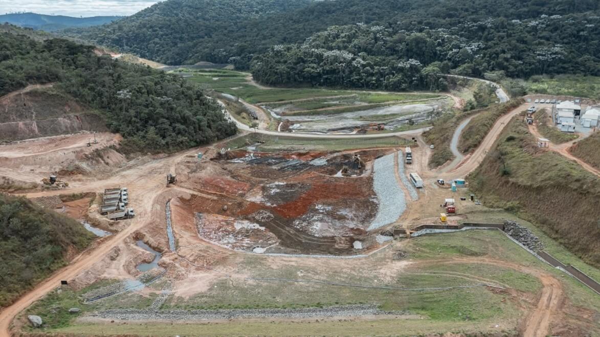 Construction area surrounded by closed forest