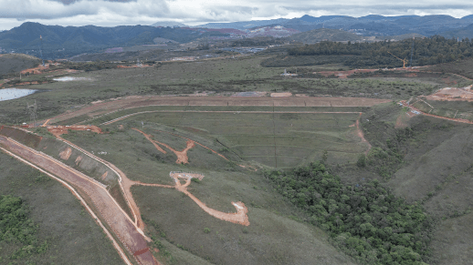 View from above of an open area