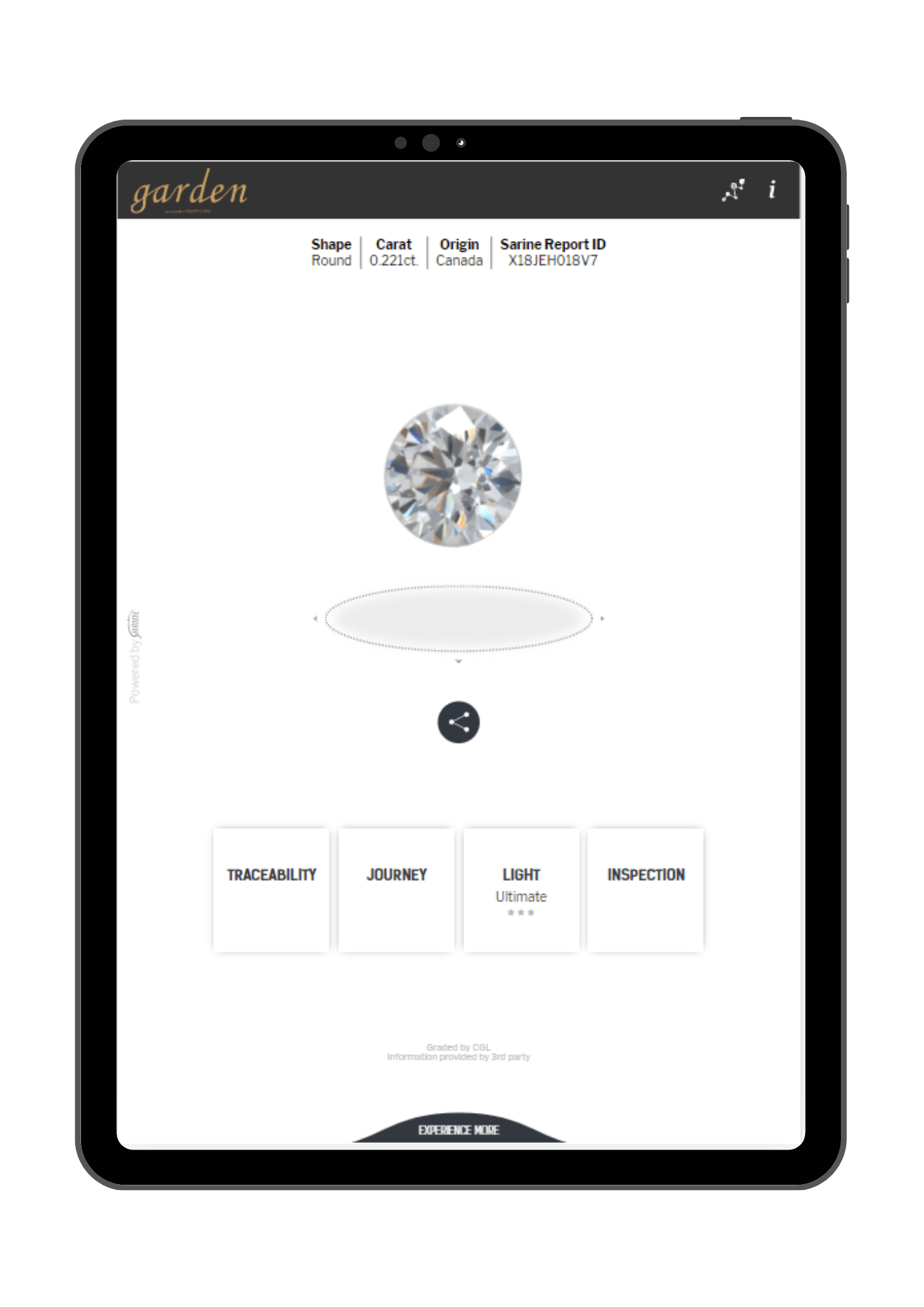 Diamond grading reports and certifications