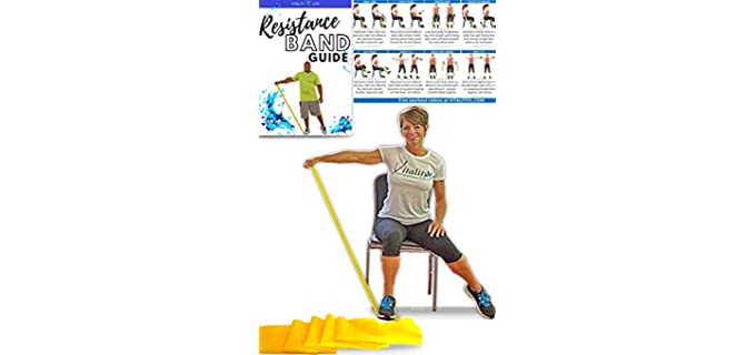 Resistance Band for Seniors: Exercise Band specifically Created for Seniors with Light Resistance and Longer Length + Exercise Poster. Latex Free. Exercise , Stretching , Physical Therapy