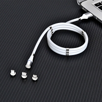 3-in-1 Magnetic Easy Coil Charging Cable