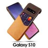 Samsung Galaxy S10 Two-Tone Leather Case with Card Holder