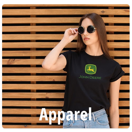 John Deere Licensed apparel for adults, men, women, and kids