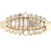 0.52 ctw Round and Baguette Cut Diamond Three Row 14KT Yellow Gold Estate Ring