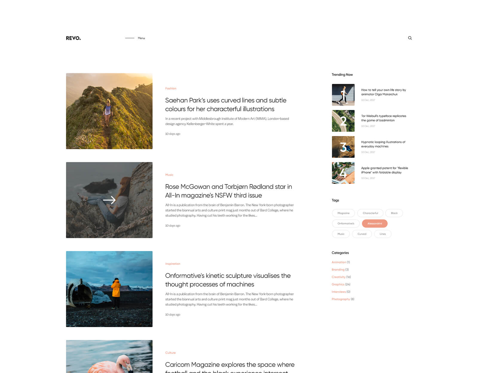 WordPress Blog Theme Demo - 1