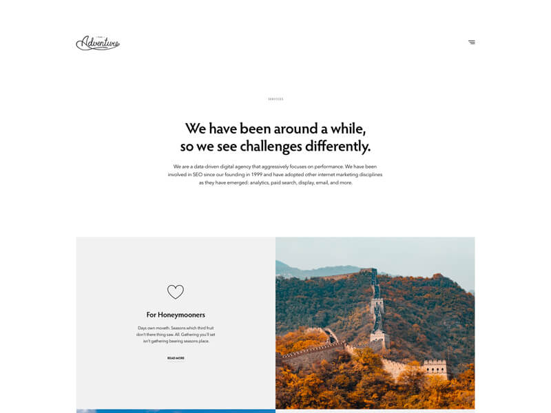 WordPress Theme Page Design