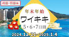 成田・羽田発 年末年始ワイキキ2024.12-2025.1